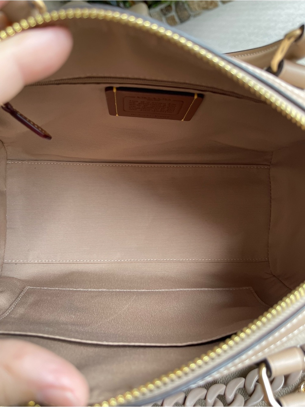 Coach Rowan Satchel in Taupe Fabric with Matching Wallet - Picture 7 of 10